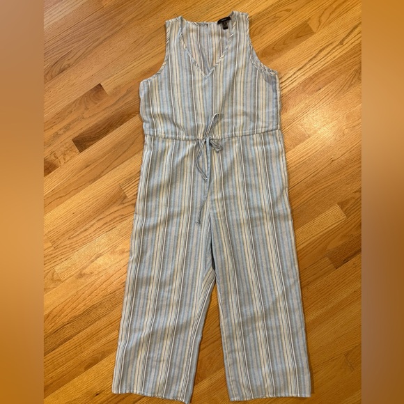 DREW Pants - DREW Gray Jumpsuit with Relaxed Fit and Drawstring Waist